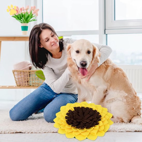 Snuffelkleed voor honden en katten, interactieve snuffelmat, geurtraining, intelligentiespeeltje ter bevordering van natuurlijk foerageren