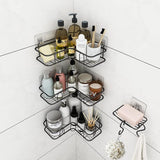 Doucheplank zonder boren, doucheplank, doucheplank, 4-delige badkamerrek, organizer, shampoohouder voor douche, toilet, keuken en slaapzaal