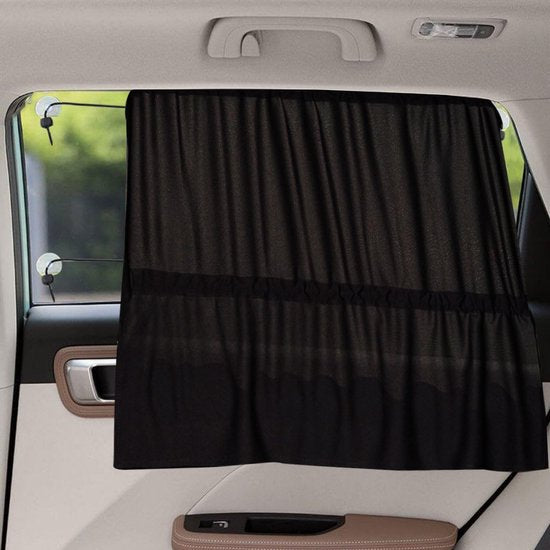 2 stuks zonwerende auto baby, hittewerende kinderzijruit, universele autozonneklep zijruit, zonwerende auto kinderen met UV-bescherming, universele elasticiteit zonneklep autonet, zuignap