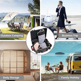 Kofferorganizer Packing Cubes Compressie Kofferorganizer Set Waterdichte kofferorganizer Verpakkingstassen voor koffers Reisbenodigdheden Uitbreidbare reispakketorganizer voor handbagage, Zwart,