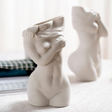 Keramische vaas, tulpen, buiten, ongeglazuurd, pampasgras, bloemenvaas, moderne vazen, klein, voor tafeldecoratie decoratie, vaas, mat wit, voor woondecoratie, woonkamer, B