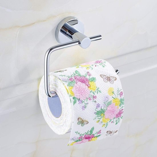 Moderne muur zet toiletpapier roll holder badkamer handdoek houder verchroomd roestvrij staal zilveren toiletpapier houder ronde basis