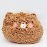 Schattig pluche kussen, sofakussen, knuffeldieren, zachte bankdecoratie, geschenken voor verjaardag, Kerstmis, 35 x 27 cm (beer)