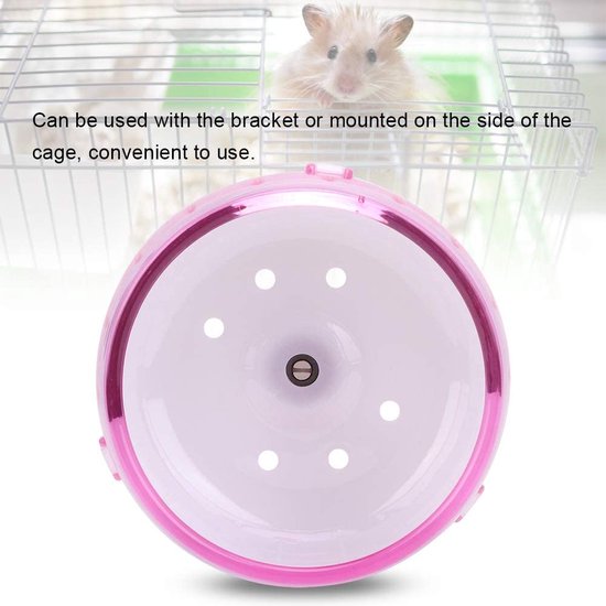 Hamster wiel hamster wiel Ø 11.5 Silent Plastic Wiel voor Hamster Gerbil en Rat (Roze)