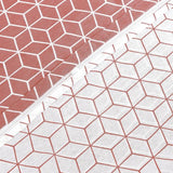 Puzzle beddengoed 135 x 200 cm, 4-delig, donkeroranje, ademend, renforcé beddengoedset met 2 x dekbedovertrek 135 x 200 cm + 2 x kussensloop 80 x 80 cm, bedlinnen donkeroranje