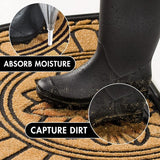 Deurmat 45 x 75 cm antislip entreemat robuuste deurmat vuilvangmat met rubberen coating voor buitengebruik geel