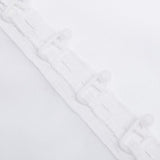 Voile Curtain with Ruffle Tape for Rail, Transparent, Living Room, White, 145 x 140 cm (Height x Width), Set of 2