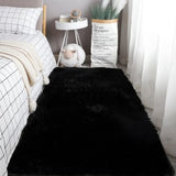 GHOUSE Slaapkamer shaggy pluche Rechthoekig tapijt,pluizig tapijt,kunstbont,Antislip achterkant,Wasbaar vloerkleed,Vlamvertragend tapijt voor woonkamer, slaapkamer,bank,mat,150x240cm,Zwart GHOUSE Slaapkamer shaggy pluche Rechthoekig tapijt,pluizig tapijt,kunstbont,Antislip achterkant,Wasbaar vloerkleed,Vlamvertragend tapijt voor woonkamer, slaapkamer,bank,mat,150x240cm,Zwart