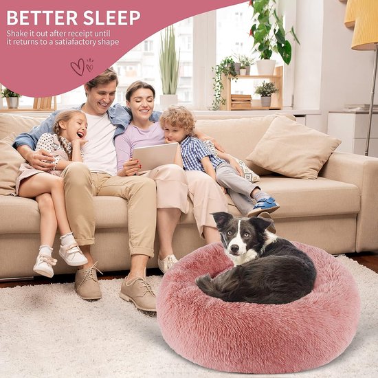 XH034 Ronde pluche honden- of kattensofa, rond, Bean Paste