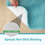 Badmat, antislip, hoogpolig, machinewasbaar, waterabsorberend en zachte microvezels, 60x90 cm