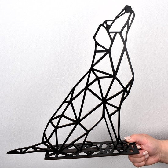 Decoratieve plaat hond 32 x 34 cm geometrische wanddecoratie hond uitgesneden hangend ornament hondendecoratie Decoratieve plaat hond 32 x 34 cm geometrische wanddecoratie hond uitgesneden hangend ornament hondendecoratie