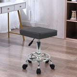 Rolling Salon kruk, draaibaar, verstelbare schoonheidskruk, zitstoel voor keuken, laboratorium, SPA, thuiskantoor, massagekruk (grijs)