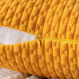 Cordsamt Kussenhoezen, decoratieve kussenhoezen, moderne bankkussens, zacht voor bank, woonkamer, slaapkamer, set van 2 stuks, 40 x 40 cm, donkergeel