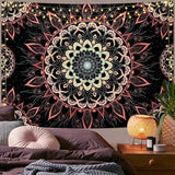 Mandala wandtapijt Indiaas Boheems hippie wanddoek muur deocratie roze lotustapijt esthetisch voor kamer slaapzaal slaapkamer 150x130cm