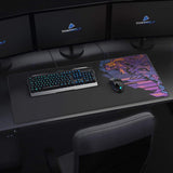 Computer Titanwolf muismat, XXL, 900 x 400 mm, met wolfmotief aan de zijkant, verbetert nauwkeurigheid en snelheid, ook geschikt voor Roccat Razer Logitech Muis en toetsenbord, type 4