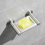 Zeepbakjes Badkameraccessoires Zeepbakje Staal 5" Geborsteld Nikkel Badkamer Wandmontage Zeepbakje