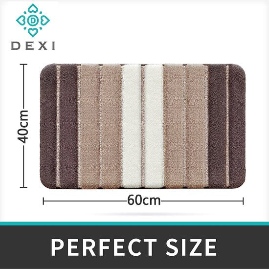 Badkamertapijt, antislip, badmat, 40 x 60 cm, absorberend, zacht, machinewasbaar, voor badkamer, beige
