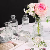 Kleine glazen vazen ​​​​voor tafeldecoratie, mini-vazen, set van 10 stuks, glazen vazen, bloemenvaas, moderne tafelvazen, bruiloft, kleine vaas, decoratieve glazen voor droogbloemen, glazen flessen,