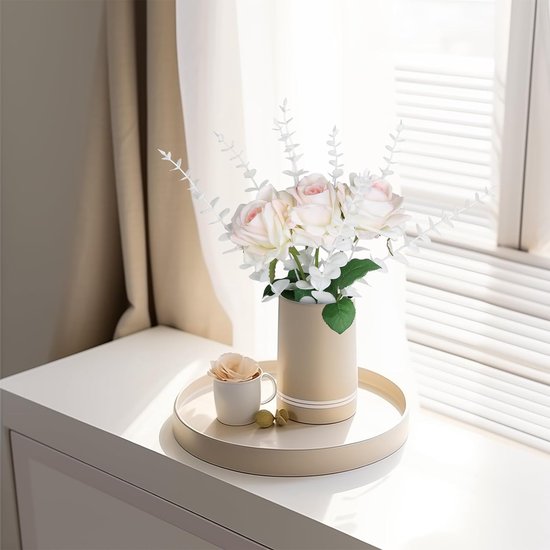 45 stuks kunstmatige eucalyptus takken, bladeren, eucalyptusbladeren, decoratie, eucalyptus, kunstplanten voor bloemstukken, huis, bruiloft, feest, tafel, centerpiece, decoratie, wit