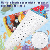 Douchemat antislip voor kinderen, 53 x 53 cm, antislip badmat, badmat, antislip, BPA-vrij, PVC antislipmat, douchemat met zuignappen, schimmelbestendig en machinewasbaar