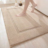 Badkamertapijt 60 x 110 cm, antislip badmat, wasbare zachte badmat, absorberende badmat van microvezel, badmatten voor bad, doucheruimte en badkamer - beige.