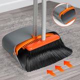 stoffer en blik, veger met veegschep, combo met 137 cm lang uittrekbare handgreep, voor huishoudelijke werkzaamheden