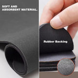 Zwarte afdruipmat, 60 x 40 cm, volautomatische onderlegger, afdruipmat, servies, absorberende afdruipmat voor de keuken, woonkamer