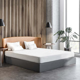 Hoeslaken, 50 cm brug, 100 procent katoen, 180 x 200 cm - wit