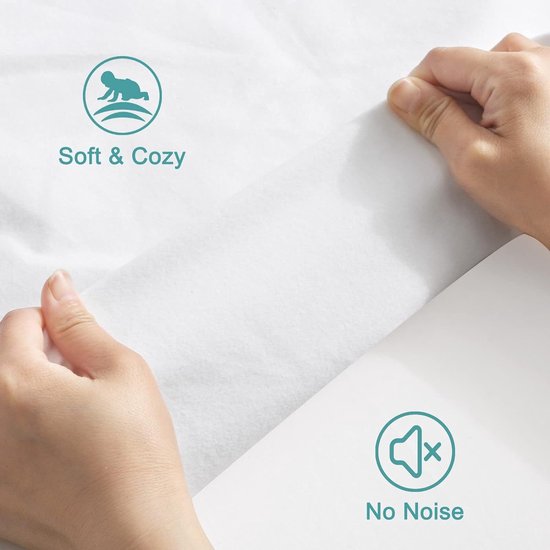 Matrasbeschermer, waterdichte, ondoorlaatbare matrastopper, van katoen; met Öko-Tex®-keurmerk, 60 x 120 cm.