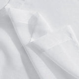 Witte gordijnen, woonkamergordijnen, ruchesband, set van 2, H 245 x B 140 cm, transparant, balkondeurgordijn