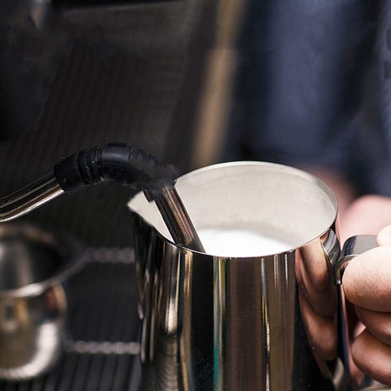 2 stuks melkkannetjes roestvrij staal 150 ml melk-pitcher opschuimen kan zilver soort opschuimkannetje perfect voor melkopschuimer koffiezetapparaat espressoher cappuccino macchiato
