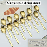 Regenboogsoeplepel, 12 stuks, titanium kleurrijk gecoat, moderne roestvrijstalen tafellepel, ideaal voor thuis, toiletkamer, hotel, bruiloft en feest, vaatwasmachinebestendig