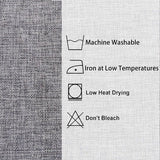 Tafelkleed linnenlook vierkant tafelkleed waterafstotend tafellinnen, 1 stuk, 135 x 160 cm, grijs