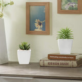 Kunstplant, vetplant, kamerplant, decoratieve woonkamer, badkamer, decoratieve vetplant, hoogte 10-14 cm, in keramische pot, set van 3