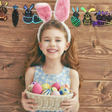 Easter Scratch Pictures, (48 + 48 + 24) Easter Scratch Crafts Magische kleurrijke Rainbow Scratch Paper Card, Easter Egg Bunny Chick Shape met linten, Houten Scratch Tool voor Easter Egg Hunt Game