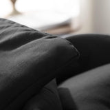 4-seizoenen dekbed van 135 x 200 cm, zwart, ademend en superzacht dekbed voor het hele jaar door