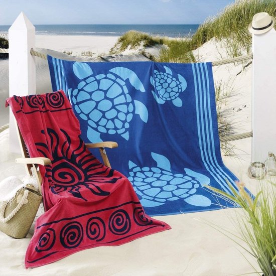 Strandhanddoek, 100% katoen, in verschillende maten en kleuren, 100 x 180 cm