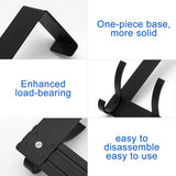 Deurhaken om op te hangen, 10 haken, deurhaken, kledinghaken, deur, zonder boren, deurhaken om op te hangen, zwart, geschikt voor deuren van minder dan 4,5 cm dik