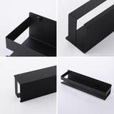 Doucheplank, zwart, doucheplank, doucheplank, wandplank, badkamerrek, 40 cm, roestvrij staal, wandmontage,