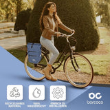 Fietstassen voor bagagedrager, 100% waterdichte fietsrugzak, bagagedragertas voor fiets, Klickfix met laptopvak, laptoptas, rugzak, 21 L, Blue Jeans