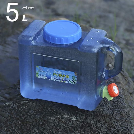 5 l ~ 22 l camping waterkan, waterreservoir met kraan, draagbare drinkwaterjerrycan, watertank camping met handgrepen, BPA-vrij, voor outdoor, reizen, thuis, drinker, opslageenemmer