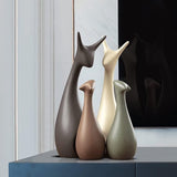 Dierenornament Porselein Decoratie Herten Keramiek Ambachten Kunst Creatieve inrichting Ornamenten Geschenk Familiematten Vier personen Huisherten.