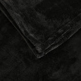 Fleecedeken/knuffeldeken - flanel, extra zacht en warm - kreukbestendig/verkleurt niet, te gebruiken als bedsprei of deken op de bank - 150 x 200 cm - Zwart