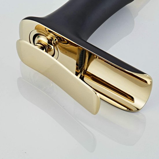 Badkamer Wastafel Kraan Waterval Eengreeps Messing Zwart/Goud Chroom Mount Toilet Luxe Warm en Koud Leekayer