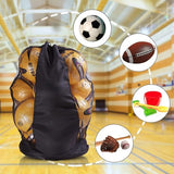 grote nettas met trekkoord en verstelbare schouderbanden, waterdichte opbergtas voor voetbal, basketbal, volleybal, 72 x 50 cm