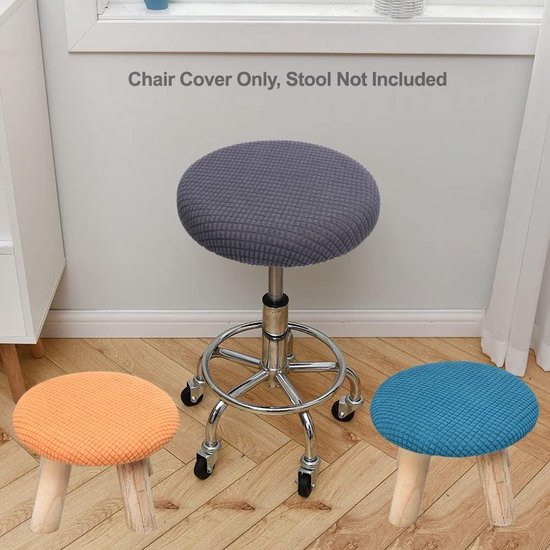 Krukhoes, ronde krukhoes, stretch, kruk, ronde overtrek, beschermer, wasbare ronde draaibare kruk, hoes, grijs, 2 stuks. Krukhoes, ronde krukhoes, stretch, kruk, ronde overtrek, beschermer, wasbare ronde draaibare kruk, hoes, grijs, 2 stuks.