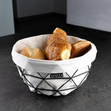 [2-in-1] fruitmand broodmand – met canvas inleg van 100% katoen – inzet is extreem robuust door weeftechniek – modern en tijdloos design