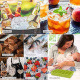 IJsblokjesvorm, 2 stuks ijsblokjeshouders met deksel, ijsblokjesvorm, siliconen, BPA-vrij, voor babypap invriezen, gekoelde dranken en whisky