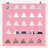 elfklevende tegelspiegel, driehoekige spiegeltegels, wanddecoratie, flexibele spiegel, acryl, doe-het-zelf, voor school, keuken, badkamer, woonkamer, kantoor, decoratie, 8,5 x 8,5 cm, 20 stuks, zilver