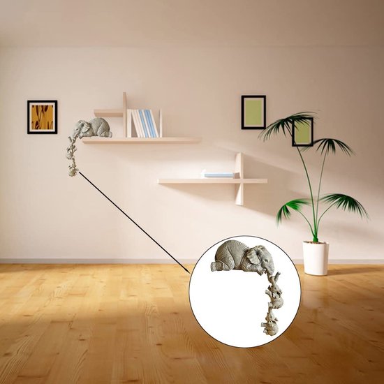 Mohito Olifant Standbeeld Figuur 3 Stuks Olifant Sculptuur Decoratie Set Hars Ambachtelijke Ornamenten voor Home Office Craft Decoratie Home Decor